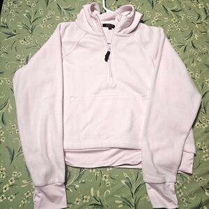 ACX Women's Pink Fleece Pullover Cropped Sweater.